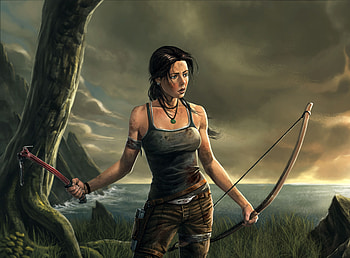 Lara croft, Tomb Raider, video game, artwork HD wallpaper