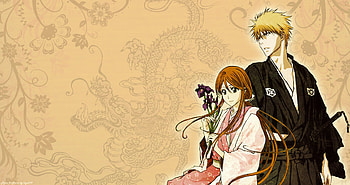 Ryuu to Hana, bleach, ichigo, anime, orihime HD wallpaper