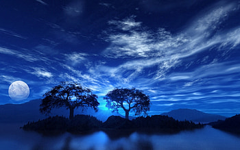 night sky, blue, force, graphy, landscape, sky, nature, beauty HD wallpaper