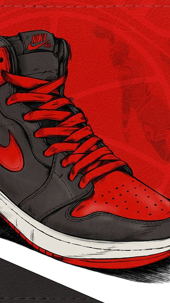 Jordan 1, Black And Red Theme, Background HD phone wallpaper