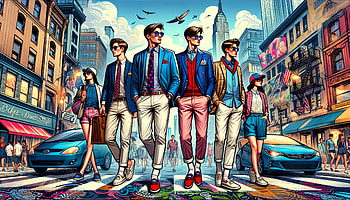 Stylish Preppy Group, preppy, fashion, street style, cityscape, urban HD wallpaper