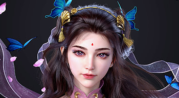 Fantasy girl, frumusete, fantasy, face, wenjie li, luminos, girl HD wallpaper