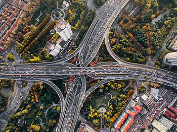 Shanghai Cross Bridge China Aerial View , shanghai, china, world HD wallpaper
