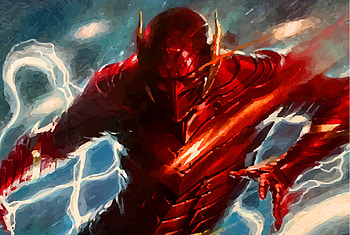 Flash, amazing art, superhero, art HD wallpaper
