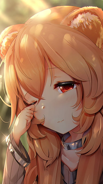 orange hair, animal ears, red eyes, face, Raphtalia (The Rising of the Shield Hero), Anime, The Rising of the Shield Hero HD phone wallpaper