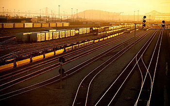 Cities, Sunset, Railway, California, Auckland, Oakland HD wallpaper