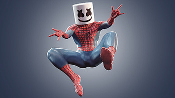 Marshmello Spiderman, marshmello, spiderman, superheroes, artstation, digital-art, artwork, artstation HD wallpaper