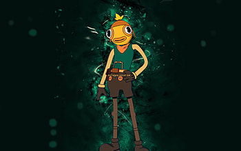 Mancake Toona Fish, , turquoise neon lights, Fortnite Battle Royale, Fortnite characters, Mancake Toona Fish Skin, Fortnite, Mancake Toona Fish Fortnite HD wallpaper