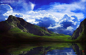 Cima verde, pasion, color, fantasia, vista HD wallpaper