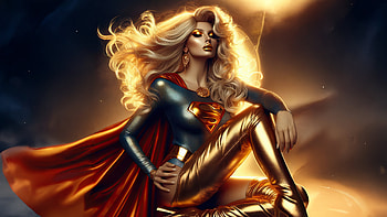 Supergirl As Greek Goddess, supergirl, superheroes, artwork, digital-art, ai, deviantart HD wallpaper