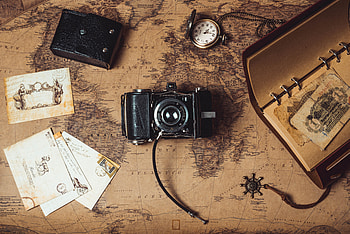 Camera, Miscellanea, Miscellaneous, Old, Compass, Map HD wallpaper