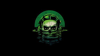 Black Depths — Minimalist Call of Duty Skull ( ), Simple, Minimalist Gaming, Underwater HD wallpaper