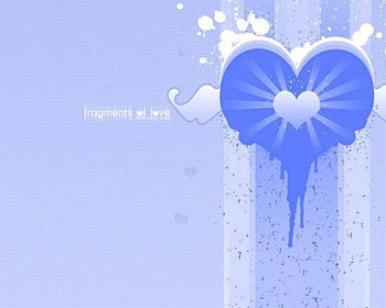 Fragment of Love, blue heart, white stripes, love HD wallpaper
