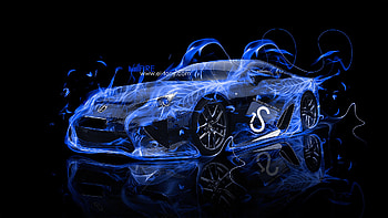 Lexus Blue Fire Car HD wallpaper