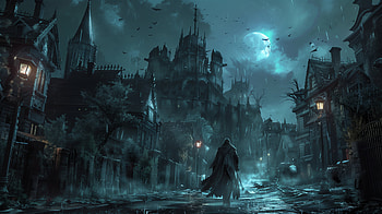Bloodborne Gothic Town, video game, Bloodborne, gothic, town HD wallpaper