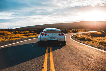 Sports, Nissan, Cars, Road, Car, Machine, Sports Car, Back View, Rear View, Nissan Gt-R HD wallpaper