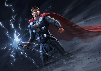 Thor Thunder Art, thor, superheroes, artwork, digital-art, artstation HD wallpaper