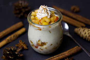 Fruits, Food, Cream, Vanilla, Yogurt, Yoghurt HD wallpaper