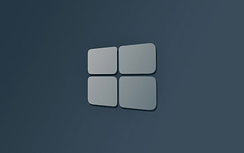 Windows 10 3D logo, , minimalism, gray backgrounds, creative, Windows 10 minimalism, OS, Windows 10 logo, Windows 10 HD wallpaper