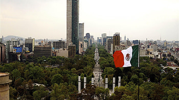 Paseo de la Reforma, Mexico City Skyline HD wallpaper
