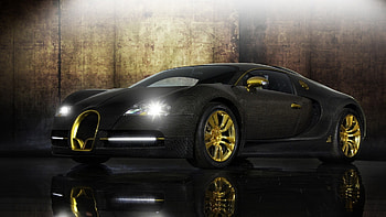 Bugatti Veyron black supercar Ultra HD wallpaper