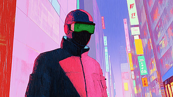 Cyberpunk Hacker : A Neon Journey, hacker, painting HD wallpaper
