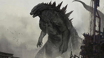 Monochrome, Godzilla HD wallpaper