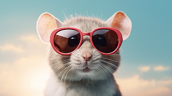 Cool Rat with Sunglasses, sunglasses, Animal, rat, mouse HD wallpaper
