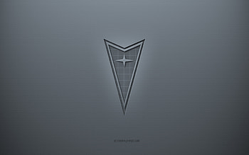Pontiac logo, gray creative background, Pontiac emblem, gray paper texture, Pontiac, gray background, Pontiac 3d logo HD wallpaper