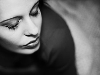 MY DREAM, black and white, love, face, eye, dream HD wallpaper