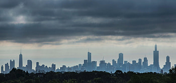 View from Maywood, Chicago Skyline HD wallpaper