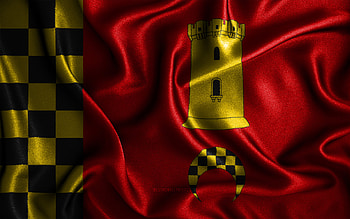 Paterna flag, , silk wavy flags, spanish cities, Day of Paterna, Flag of Paterna, fabric flags, 3D art, Paterna, cities of Spain, Paterna 3D flag HD wallpaper