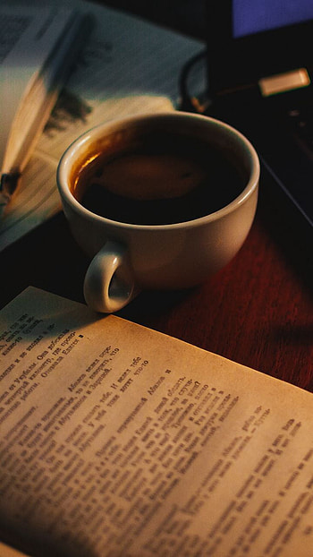 cup coffee, books, fyp HD phone wallpaper