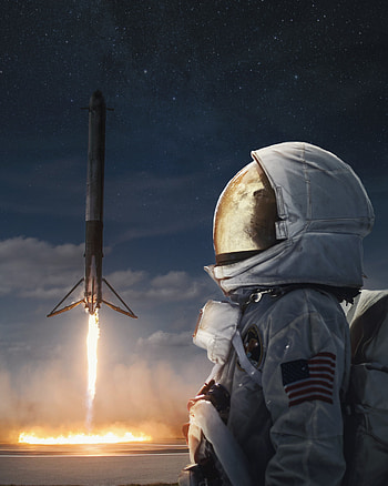 Miscellanea, Miscellaneous, Rocket, Cosmonaut, Spacesuit, Space Suit, Launch, Launching HD phone wallpaper