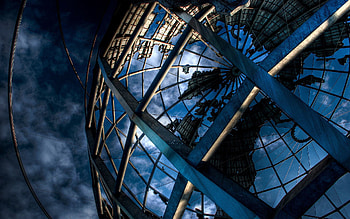 Cities, Sky, Structure, Huge, Metal, Globe HD wallpaper