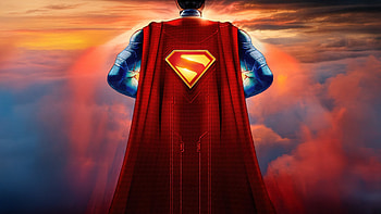 Superman Logo Red Cape, superman, superman-legacy, superheroes, dc-comics, movies, art, artwork, digital-art, david-corenswet HD wallpaper