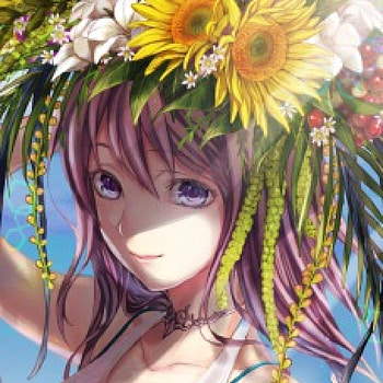 HairDresser, long hair, beauty, nice, lady, petals, flower, maiden, angelic, female, blossom, sweet, divine, gorgeous, girl, beautiful, anime girl, anime, pretty, brown hair, lovely, flora HD wallpaper