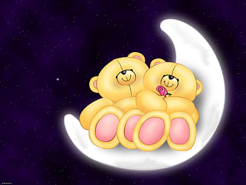 Background, Toys, Moon, Love HD wallpaper