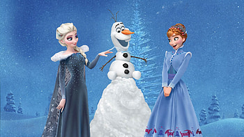 Elsa and Anna, Olaf (Frozen) HD wallpaper