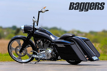 Custom-Road-King, Custom, Road King, Black, Bagger HD wallpaper