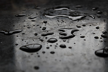 Drops, dark, surface HD wallpaper