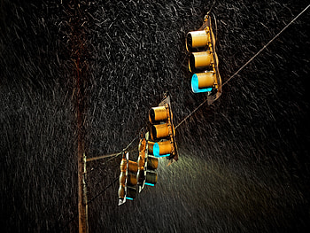 Traffic Lights Night Rain , traffic-lights, graphy, rain HD wallpaper