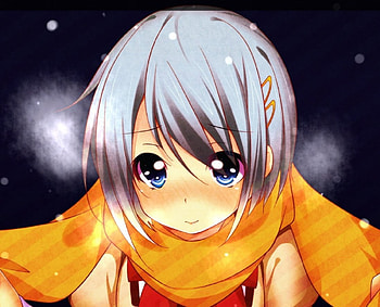 Anime, cute, short hair, blush HD wallpaper