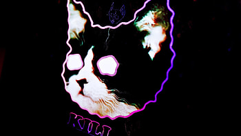 Abstract, Shine, Light, Cat, Muzzle, , Drawing, Neon HD wallpaper