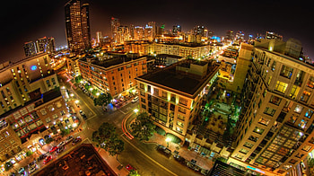 fabulous view of san diego at night r, night, city, lights, streets, view, r HD wallpaper