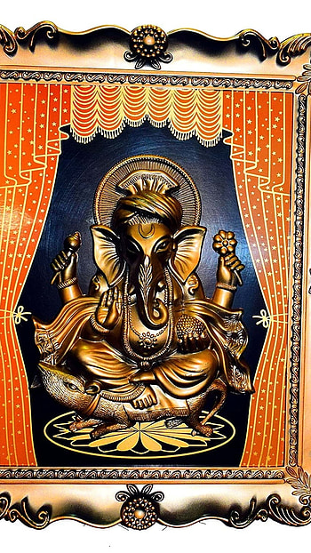 3d Ganesh, Ganesh Frame, 3 d HD phone wallpaper