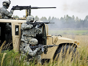 Transport, Auto, People, Men, Hummer, Weapon, Soldiers HD wallpaper