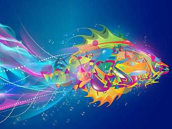 Abstract, Art, Fishes HD wallpaper