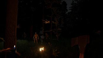 Sons of the Forest Survival Game Nighttime Scene, video game, Sons of the Forest HD wallpaper