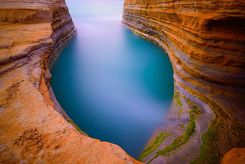 Beautiful Scenery, blue, sea, nature, canyon HD wallpaper